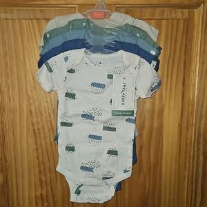 LittleStar Organic Baby 5 Piece Bodysuit Set